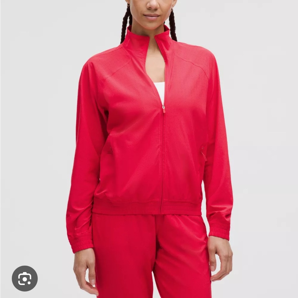 Lululemon Glow Red Adapted State Track Jacket
